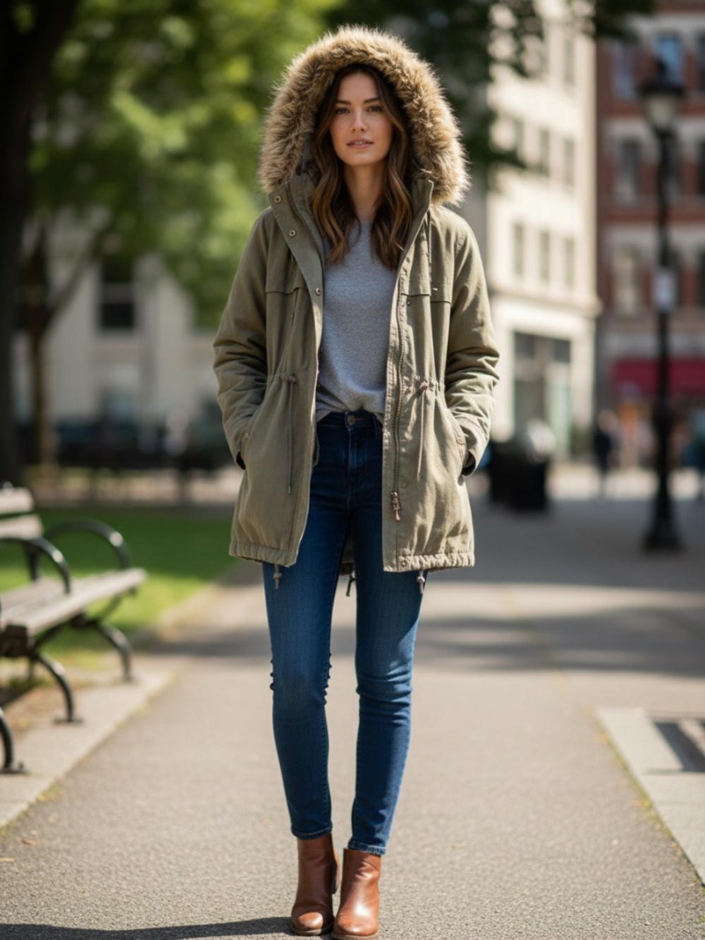 Put a utility jacket from Loft Lg